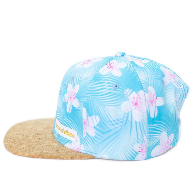 Hovedbilde Flat Snapback Caps - Flow Pow - Kork - Tropical Vibes®